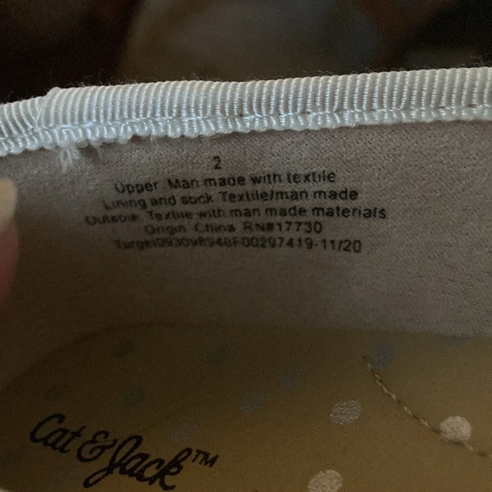 NWOT Girls White Flats, size 2, Cat & Jack, white dress shoes, Easter Wedding